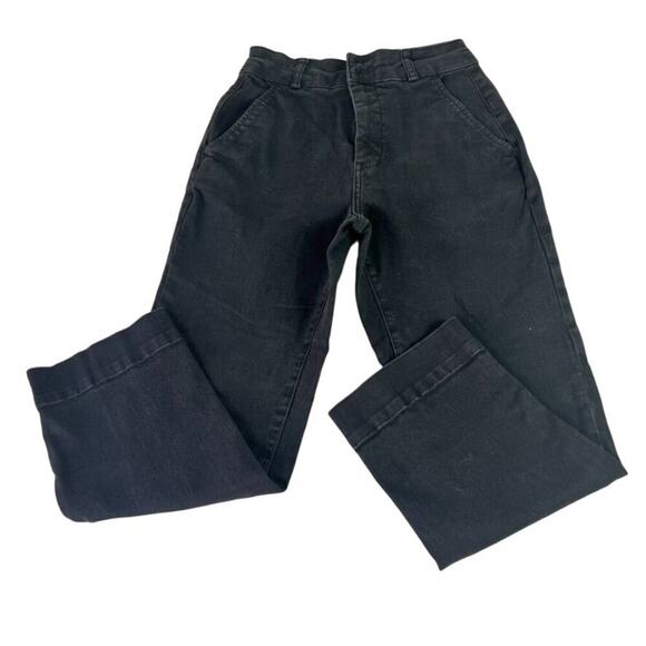 Everlane Denim - Everlane Jeans Women's Size 2 Black Cropped High Waist Straight Organic Cotton